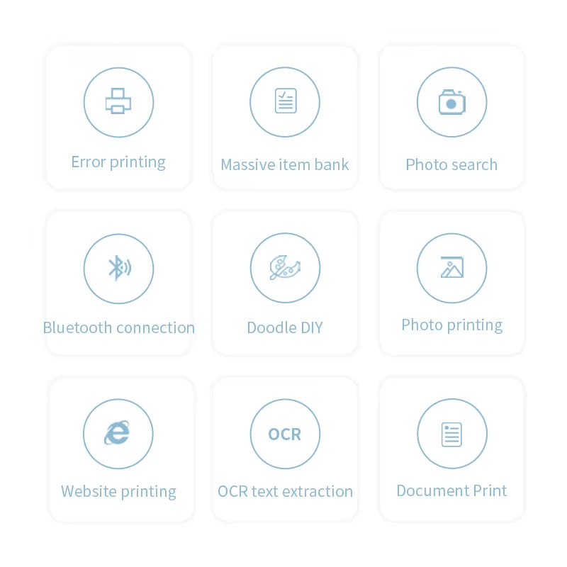 Mini HD Portable Label Thermal Printer Endurance Bluetooth Printer for Student Error Title Note Wrong Pocket Inkless Printing