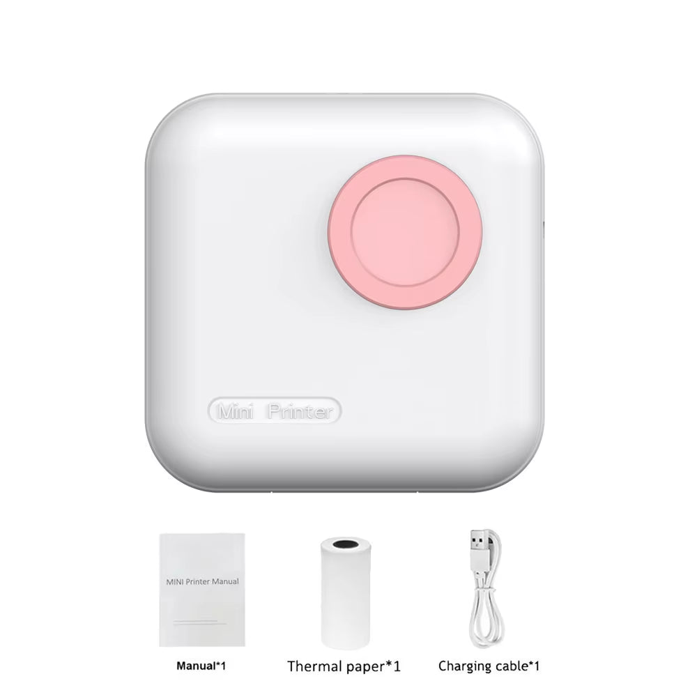 Mini HD Portable Label Thermal Printer Endurance Bluetooth Printer for Student Error Title Note Wrong Pocket Inkless Printing