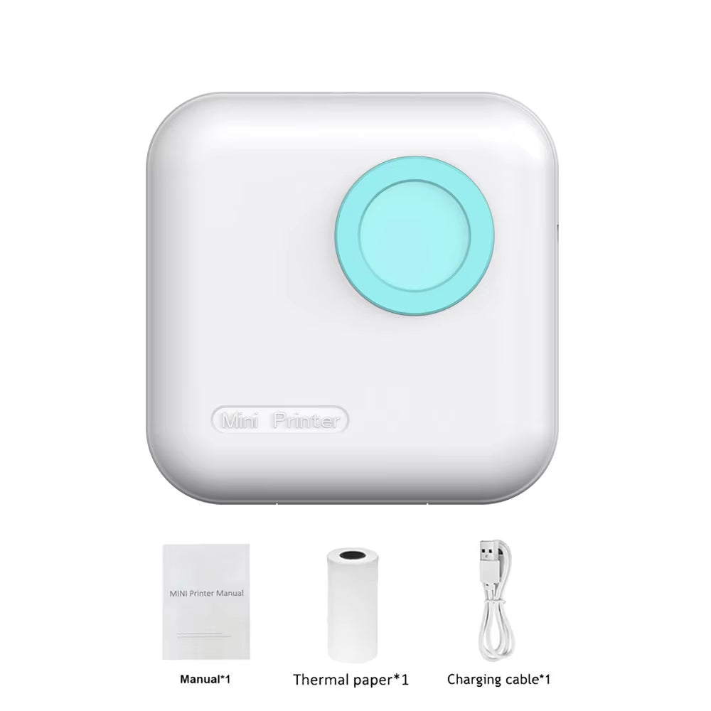 Mini HD Portable Label Thermal Printer Endurance Bluetooth Printer for Student Error Title Note Wrong Pocket Inkless Printing