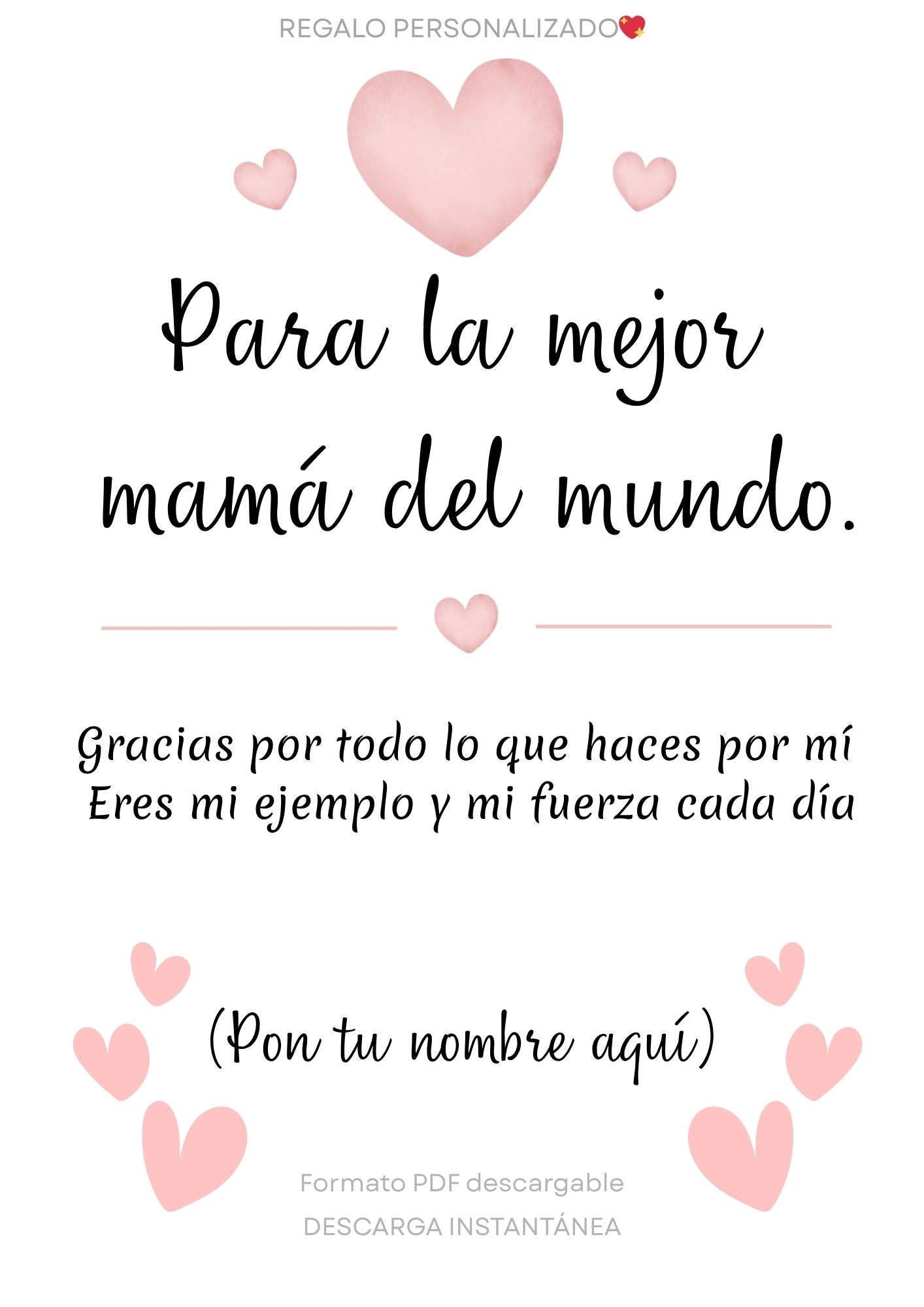 Regalo para mamá personalizado ❤️ PDF descargable