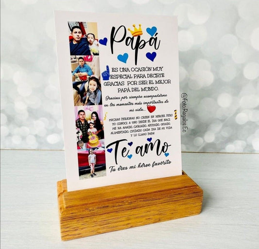 Placa aluminio personalizada Día del Padre